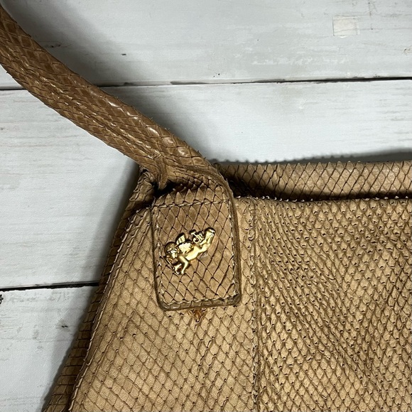 Jenrigo Bag Tan Soft Snake Skin Leather. - Picture 4 of 16
